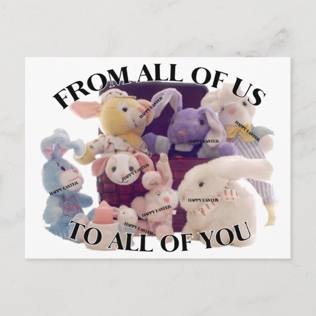 Ostergrüßen Feiertagspostkarte (Vorderseite)