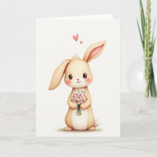 Ostergrußkarte 'Bunny Love Bouquet' Karte
