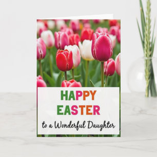 Ostergrußkarte für Tochter mit Tulpen Karte