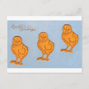 Ostergrußstämme in Blau Feiertagspostkarte