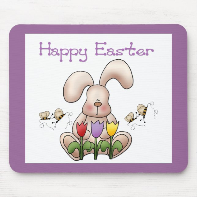 Osterhase 2 - fröhliche Ostern Mousepad (Vorne)
