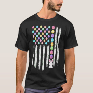 Osterhase Amerikanische Flagge Patriotisch T-Shirt