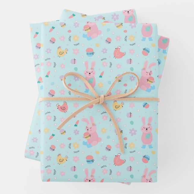Osterhase auf dem Bauernhof Geschenkpapier Set (Beispiel)