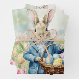 Osterhase auf einer Wiese Geschenkpapier Set