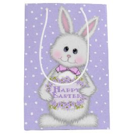 Osterhase auf Polka-Punkten Mittlere Geschenktüte