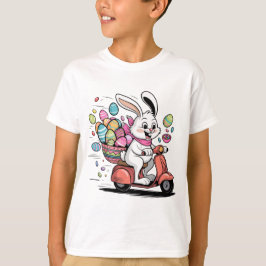 Osterhase auf Scooter-Tshirt T-Shirt
