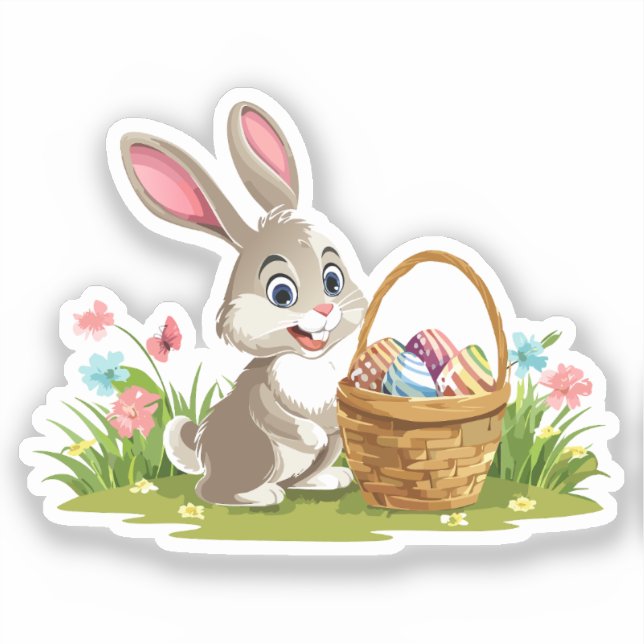 Osterhase Aufkleber (Vorderseite)