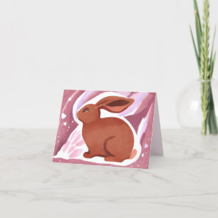 Osterhase aus Schokolade Süße Pastell-Wasserfarb Feiertagskarte