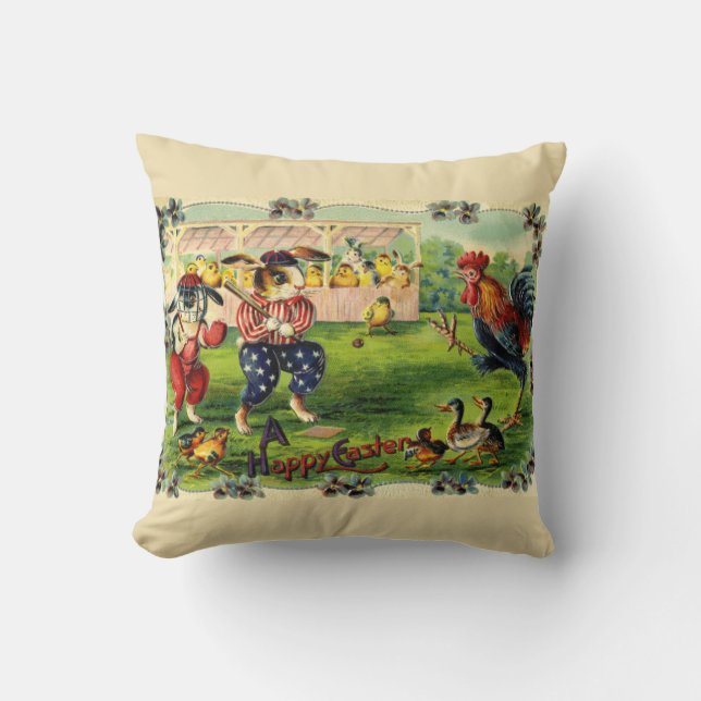 Osterhase Baseball-Kissen Kissen (Vorderseite)