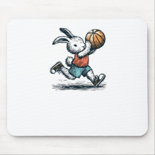 Osterhase Basketball Player - Minimalistisches Tie Mousepad