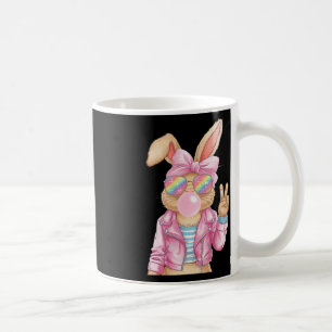 Osterhase bläst Blase Froher Osterhase Coq Kaffeetasse