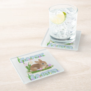 Osterhase (blau) glasuntersetzer