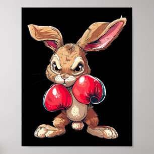 Osterhase Bunny Boxer Boxen Kickboxen Martia Poster