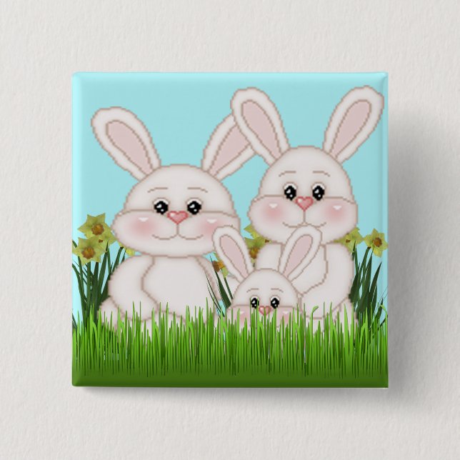 Osterhase Button (Vorderseite)