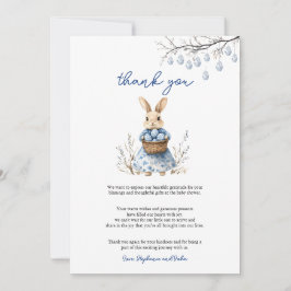 Osterhase Chinoiserie Babydusche Dankeskarte