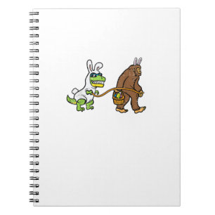 Osterhase Dino Bigfoot Sasquatch Trex Männer Junge Notizblock