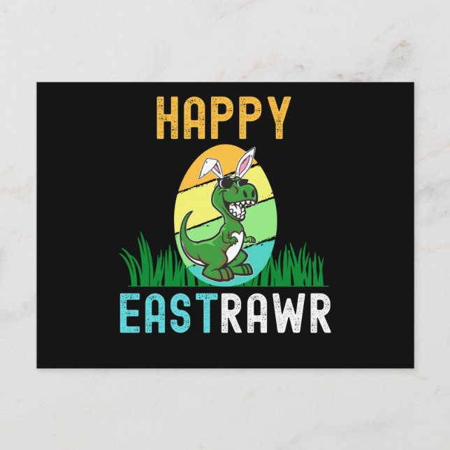 Osterhase Dinosaurier Egg Funny 2022 T-Rex Geschen Postkarte (Vorderseite)
