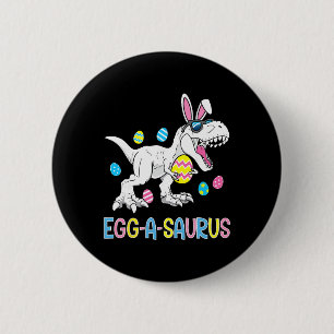Osterhase Dinosaurier Ei A Saurus Trex Kinder Jung Button