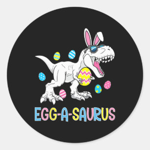 Osterhase Dinosaurier Ei A Saurus Trex Kinder Jung Runder Aufkleber