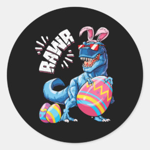 Osterhase Dinosaurier T Rex Eier Jungen Kinder Mäd Runder Aufkleber