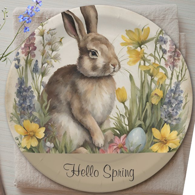 Osterhase Ei Floral Pappteller (Von Creator hochgeladen)