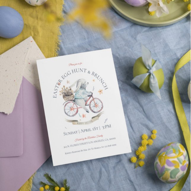 Osterhase, Eierkuchen & Osterbrunch laden ein Dankeskarte (Von Creator hochgeladen)