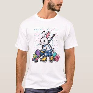 Osterhase Eishockey-Spieler Eier Hase Jungen Ki T-Shirt