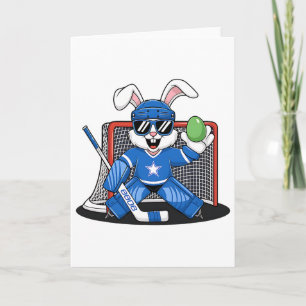 Osterhase Eishockey Torwart Männer Jungen Kinder K Karte