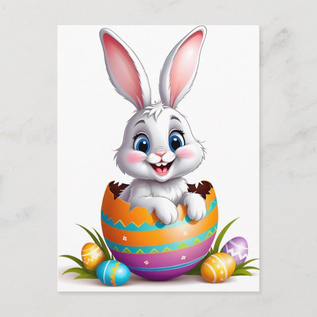 Osterhase Feiertagspostkarte (Vorderseite)