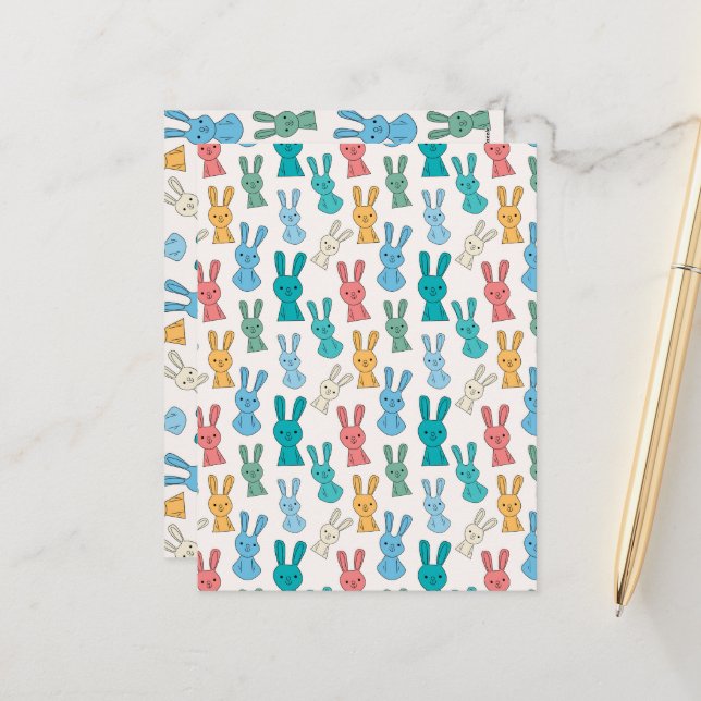 Osterhase Feiertagspostkarte (Vorderseite/Rückseite Beispiel)