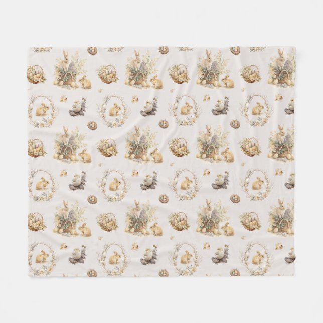 Osterhase Fleecedecke (Vorderseite (Horizontal))
