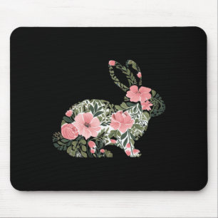 Osterhase Floral Frühlingshase Süßer Hase Frauen Mousepad