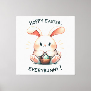 Osterhase Frohe Ostern, alle Häschen! Leinwanddruck