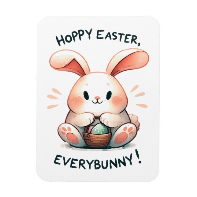 Osterhase Frohe Ostern, alle Hasen! Magnet (Vertikal)
