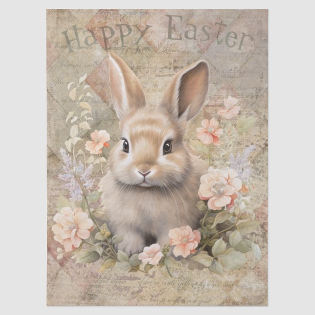 Osterhase Frühling Seidenpapier (Vorderseite)