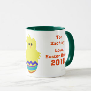 Osterhase Gelbes Küken Eier Name Tasse