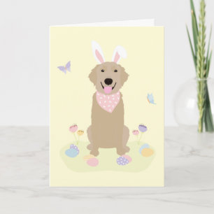 Osterhase Golden Retriever Karte