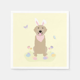 Osterhase Golden Retriever Serviette