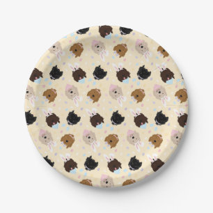 Osterhase Goldendoodle Hunde Pappteller