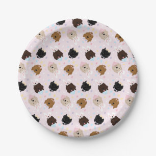 Osterhase Goldendoodle Hunde Pappteller