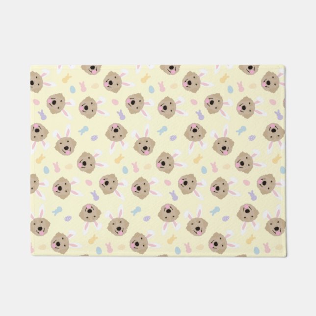 Osterhase Goldenes Retriever Muster Fußmatte (Vorderseite)