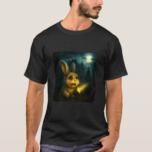 Osterhase Gruseliger Horror Nacht Taschenlampe Hal T-Shirt