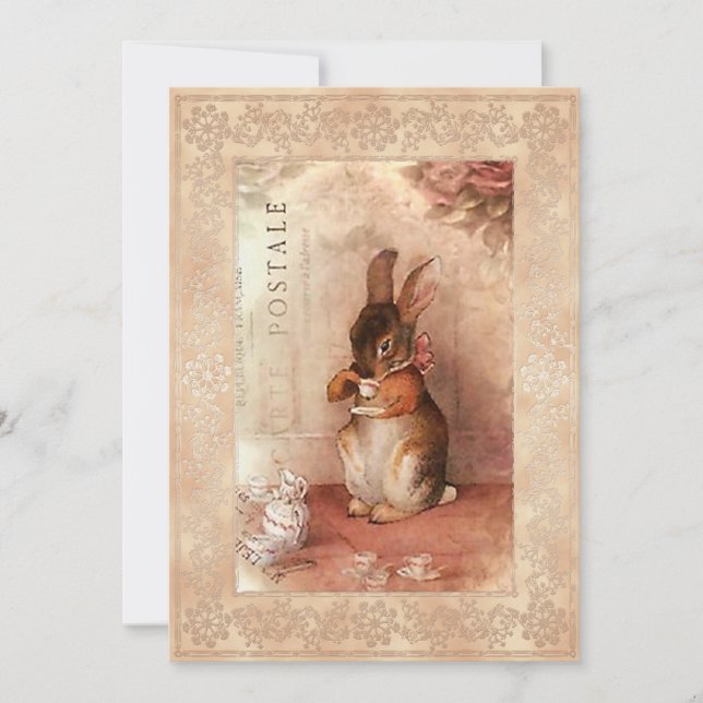 Osterhase - Grußkarte Feiertagskarte (Vorderseite)