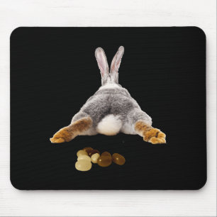 Osterhase Hintern Schwanz lustiger Poop Jelly Bean Mousepad