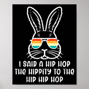 Osterhase Hip Hop Hippity Retro Männer Jungen Kind Poster