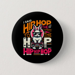 Osterhase Hippity Funny Girl Button