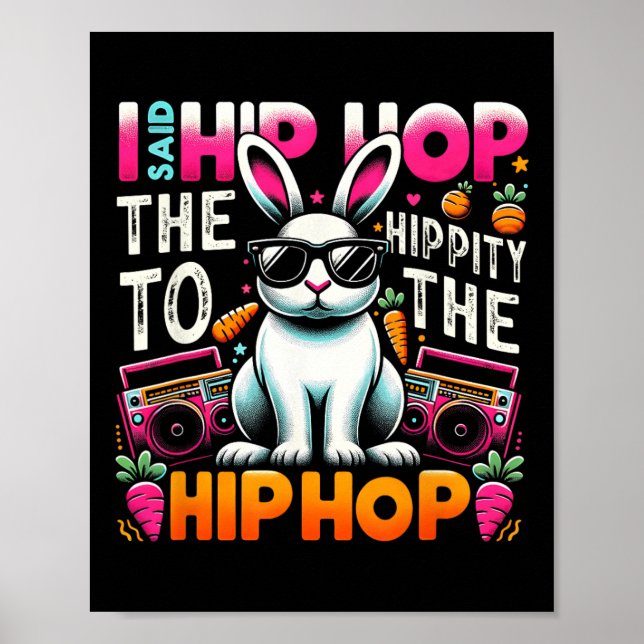 Osterhase Hippity Funny Girl Poster (Vorne)