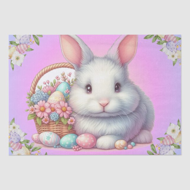 Osterhase Hübsche Pastete Seidenpapier (Vorderseite)