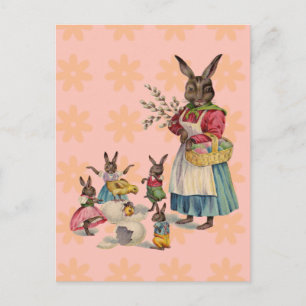 Osterhase Hühnerhase Eier Feiertagspostkarte