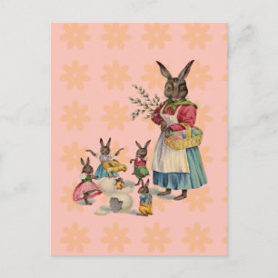 Osterhase Hühnerhase Eier Feiertagspostkarte